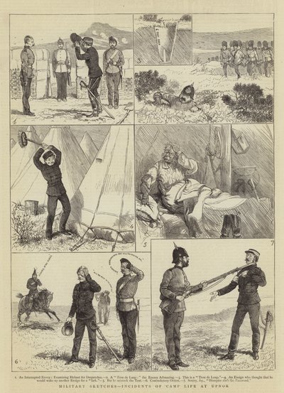 Militärische Skizzen, Vorfälle des Lagerlebens in Upnor von Alfred Chantrey Corbould